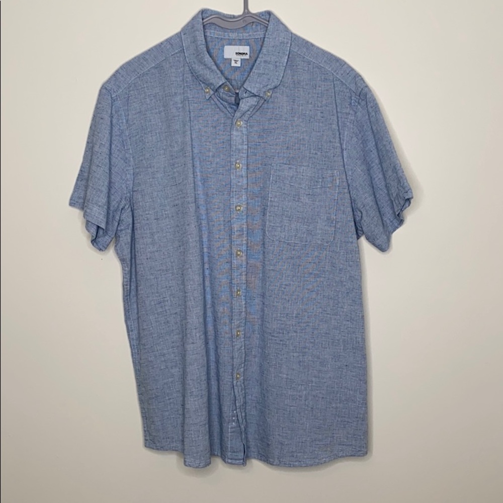 Sonoma button down shirt mens XL Short sleeve NWOT